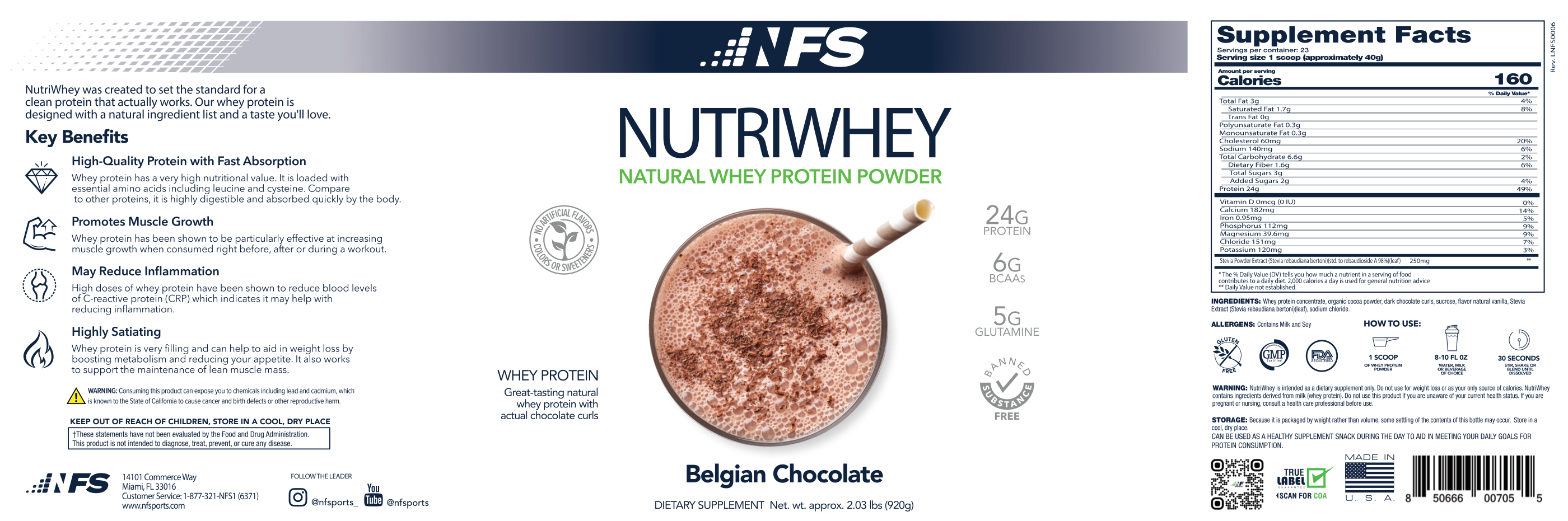 NF Sports Nutriwhey Belgian Chocolate complete flat label