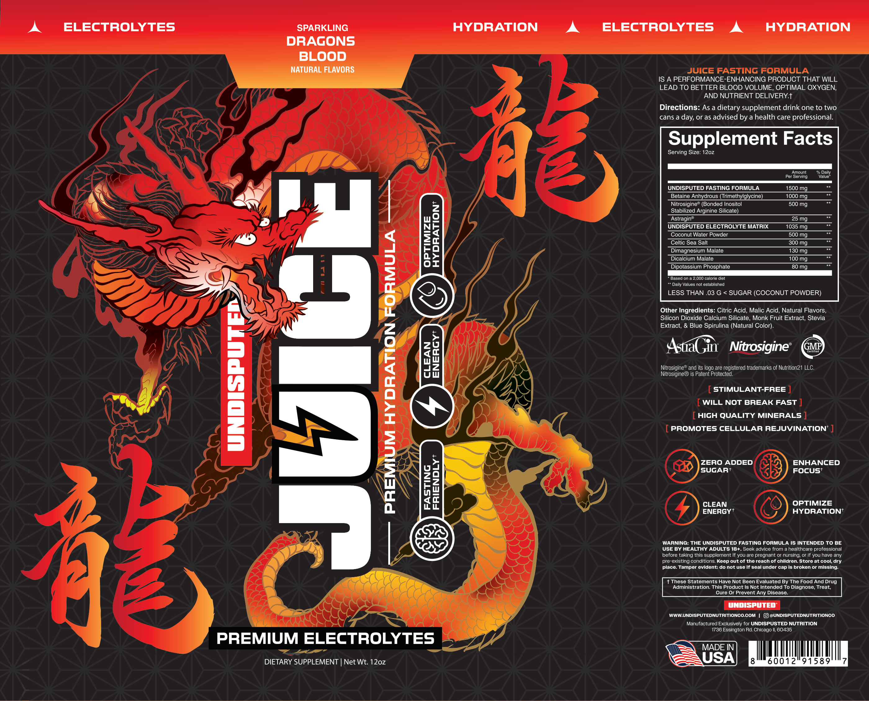 Undisputed JUICE Dragon’s Blood full flat can label