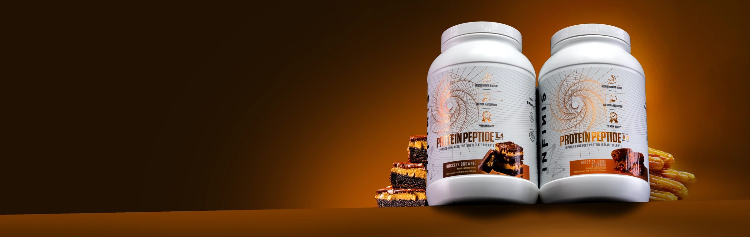 INFINIS Protein Peptide two-flavor banner