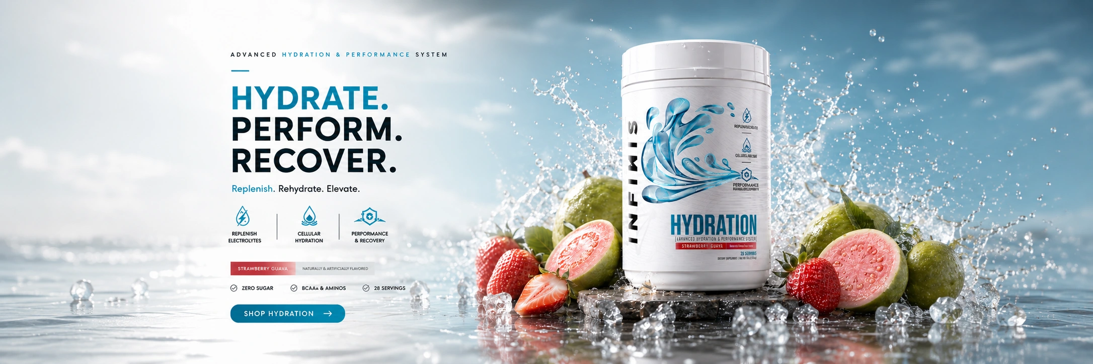 INFINIS Hydration product launch banner